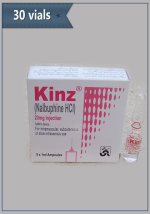 Kinz (Nalbuphine) injections 30 vials per package