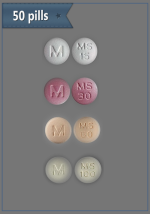 Morphine Sulfate 50 pills per package